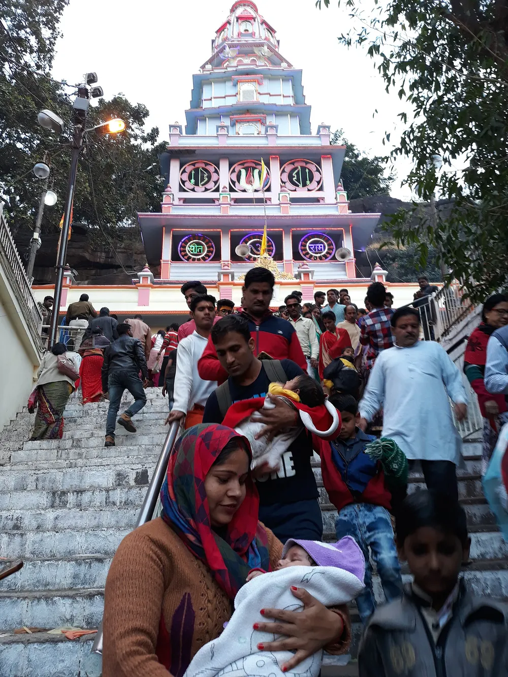 Inside the cave temple at Gufa Mandir, Bhopal
