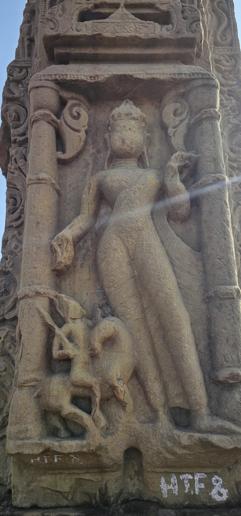 Carved panels showing incarnations of Vishnu on the Hindola Torana