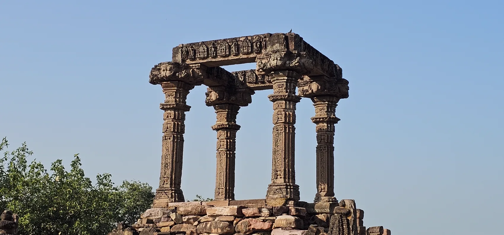 The four-pillared Chaukhamba pavilion at Gyaraspur
