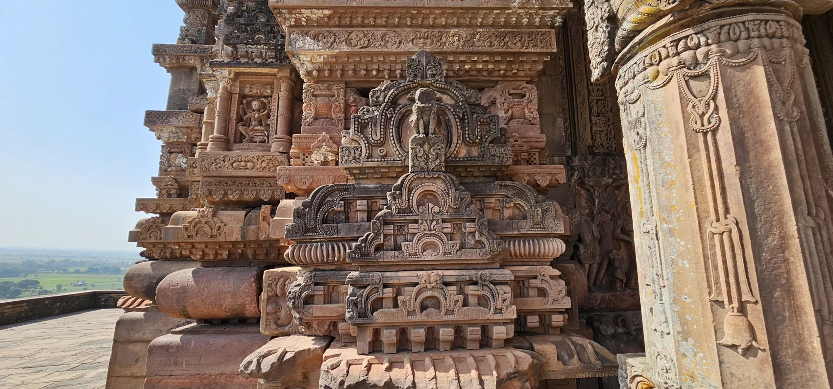 A sculpted relief panel at the Maladevi Temple