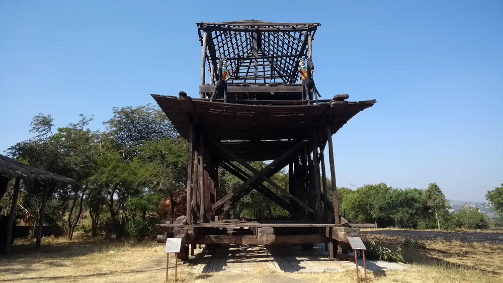 Traditional chariot exhibit at IGRMS Bhopal