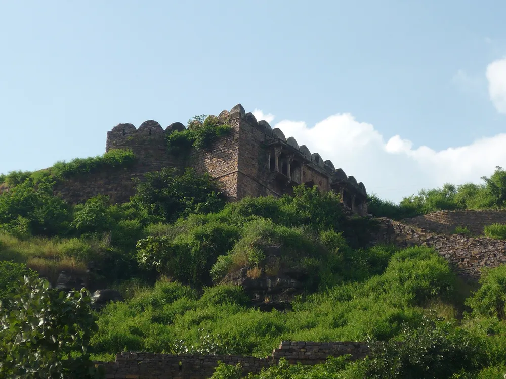 Raisen Fort seen from the hillside